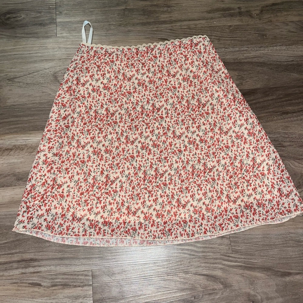 Princess Polly Pink and White A-Line Knee-Length Skirt